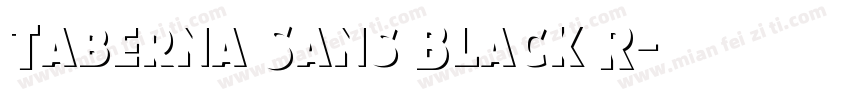 Taberna Sans Black R字体转换